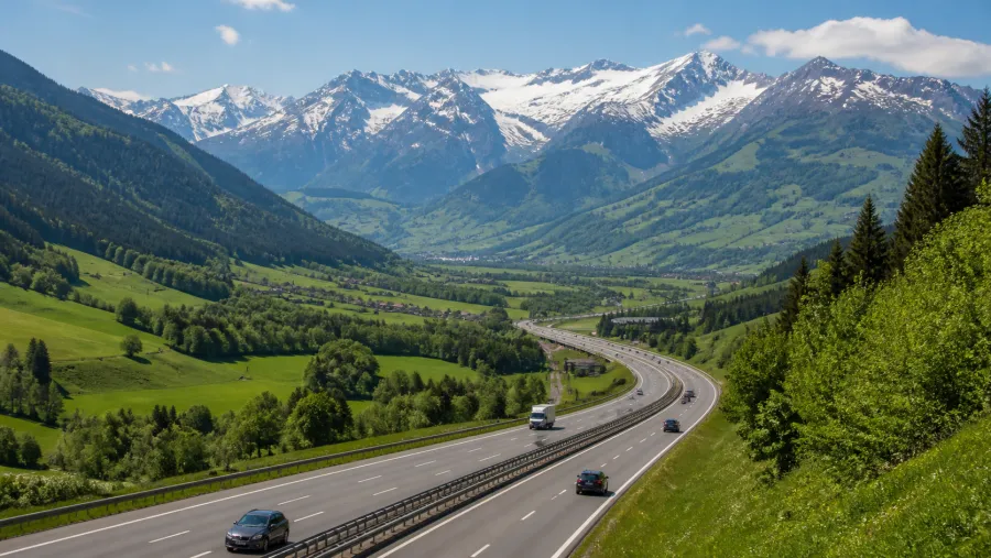 Motorway through the Austrian Alps