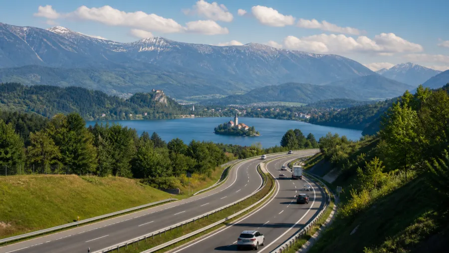 Slovenian landscape near Lake Bled